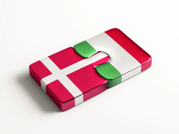 Dinamarca Italia Puzzle Concepto — Foto de Stock