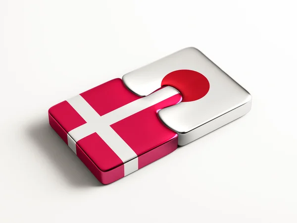 Dinamarca Japón Puzzle Concepto — Foto de Stock