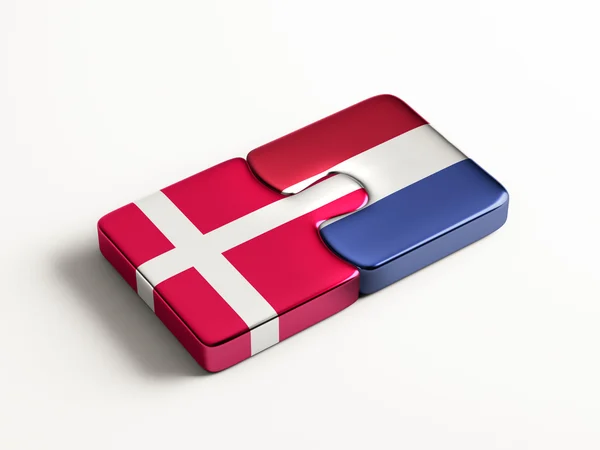 Denemarken Nederland puzzel Concept — Stockfoto
