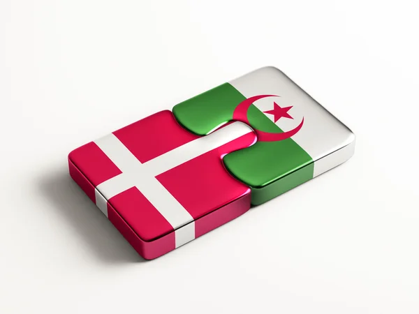 Denmark Algeria  Puzzle Concept — Stock Photo, Image