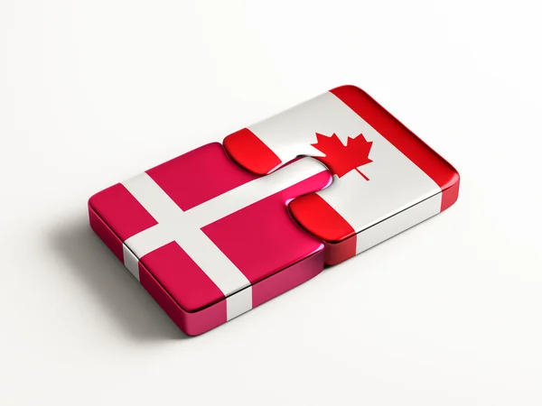 Denemarken Canada puzzel Concept — Stockfoto