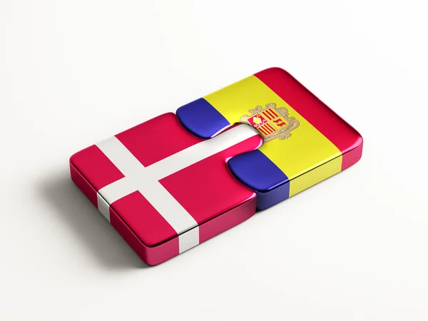 Denmark Andorra  Puzzle Concept — Stock Photo, Image