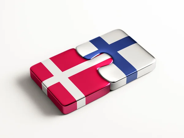 Denemarken Finland puzzel Concept — Stockfoto