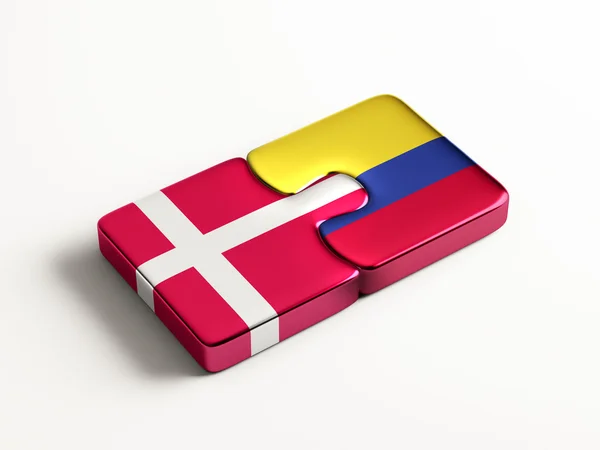 Danemark Colombie Puzzle Concept — Photo