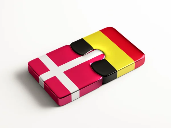 Dinamarca Bélgica Puzzle Concept — Fotografia de Stock