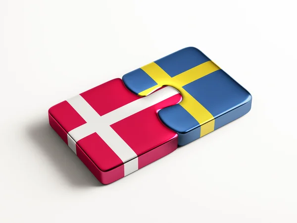 Sweden Denmark  Puzzle Concept — Stock Photo, Image