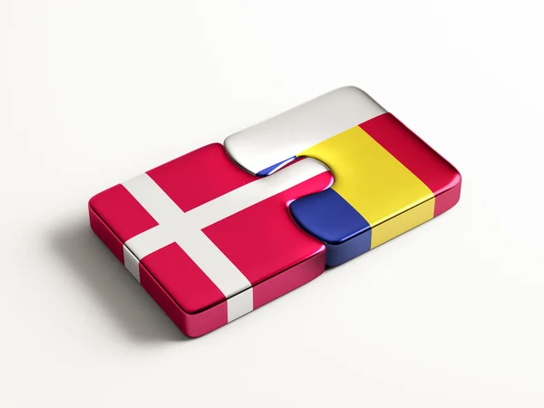 Romania Denmark  Puzzle Concept — Stock Photo, Image