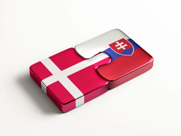 Slovakia Denmark  Puzzle Concept — Stock Photo, Image