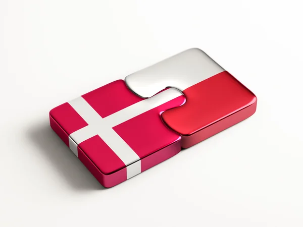 Polen Denemarken puzzel Concept — Stockfoto