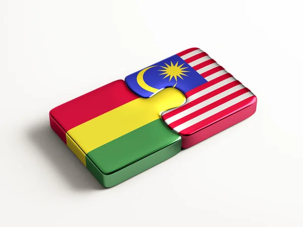 Bolivien Malaysia Puzzle-Konzept — Stockfoto