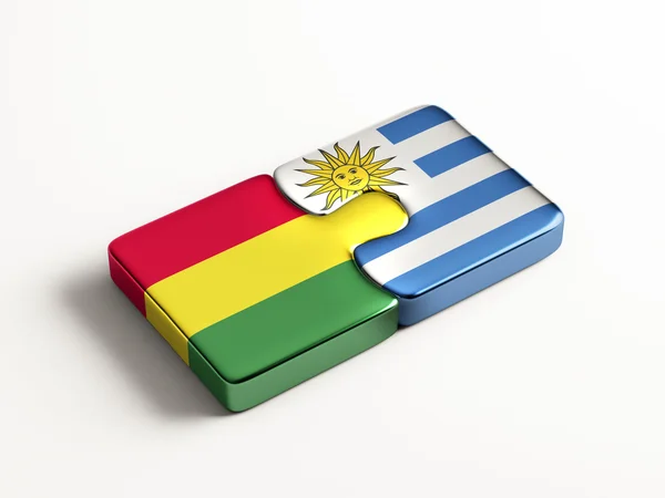 Uruguay Bolivia Puzzle Concepto — Foto de Stock