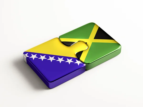 Bosnië en Herzegovina Jamaica puzzel Concept — Stockfoto