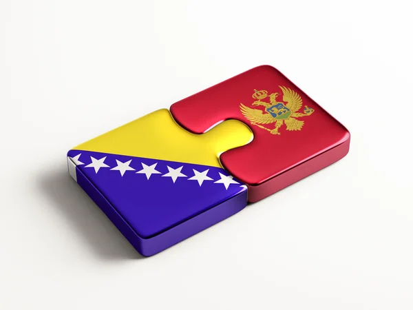 Bosnia y Herzegovina Montenegro Puzzle Concept —  Fotos de Stock