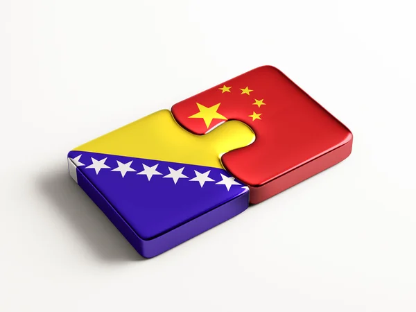 Bosnia and Herzegovina China  Puzzle Concept — Stock Photo, Image