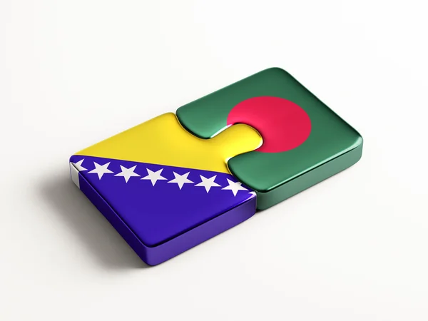 Bosnia y Herzegovina Bangladesh Puzzle Concept — Foto de Stock