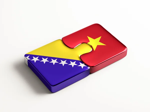 Vietnam Bosnia and Herzegovina Puzzle Concept — Stock Photo, Image