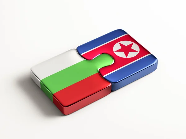 Bulgária Coreia do Norte Puzzle Concept — Fotografia de Stock