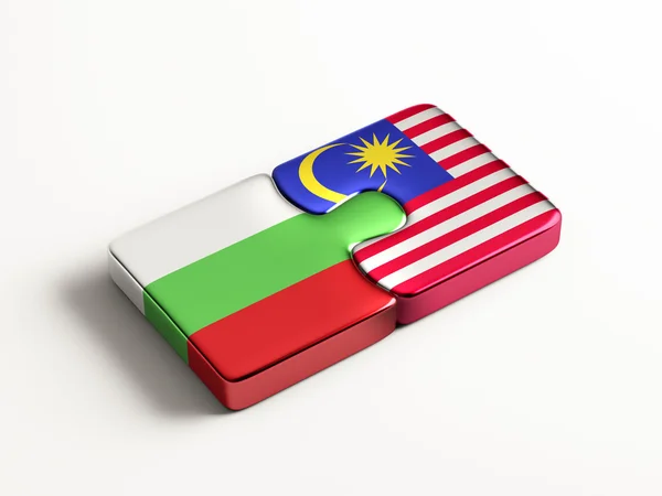 Bulgaria Malasia Puzzle Concepto —  Fotos de Stock