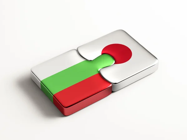 Bulgarien Japan Puzzle-Konzept — Stockfoto