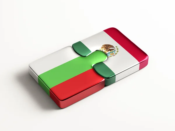 Bulgaria Mexico Puzzle Concept — Stock Photo, Image