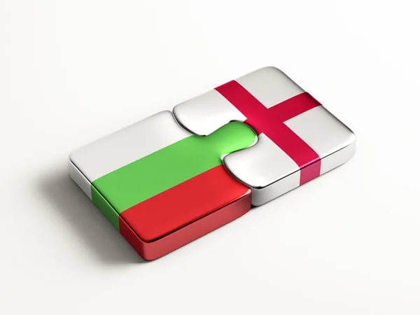 Bulgária Inglaterra Puzzle Concept — Fotografia de Stock