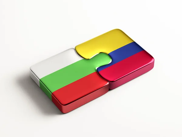 Bulgaria Colombia Puzzle Concepto —  Fotos de Stock