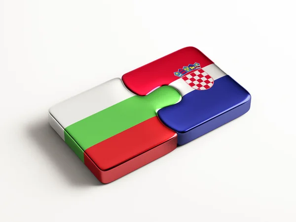 Bulgaria Croazia Puzzle Concept — Foto Stock