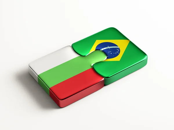 Bulgaria Brazil  Puzzle Concept — Stock Photo, Image