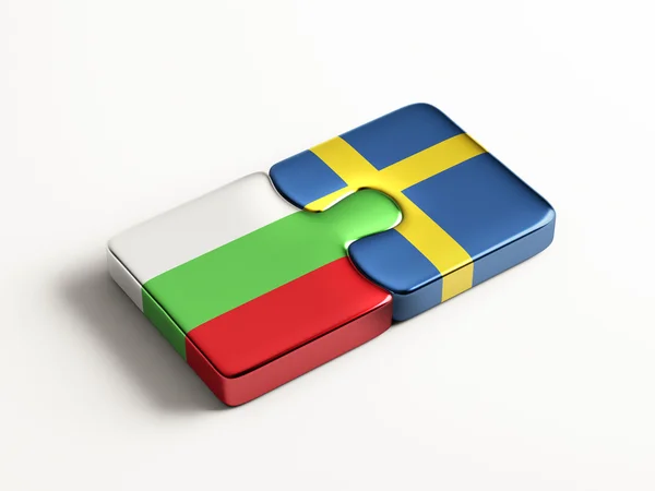 Schweden bulgaria puzzle konzept — Stockfoto