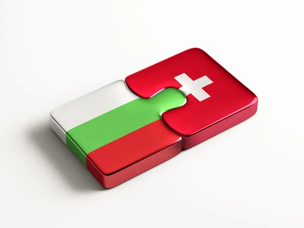 Zwitserland Bulgarije puzzel Concept — Stockfoto