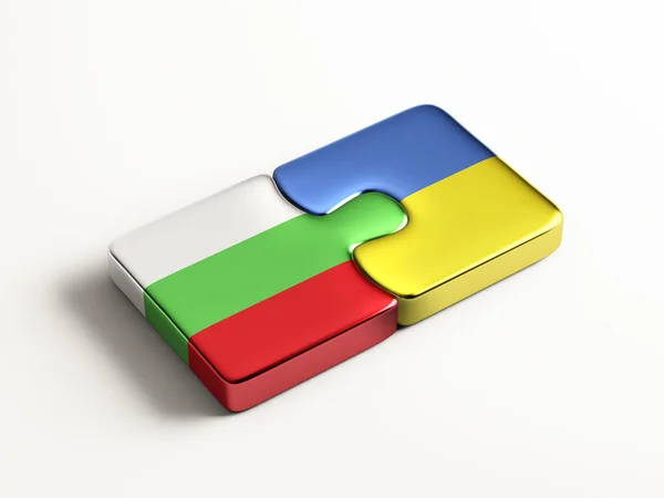 Ukraine Bulgarie Puzzle Concept — Photo