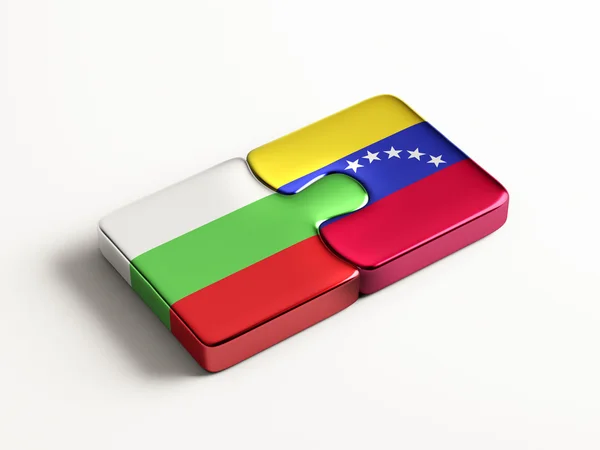 Venezuela Bulgarie Puzzle Concept — Photo