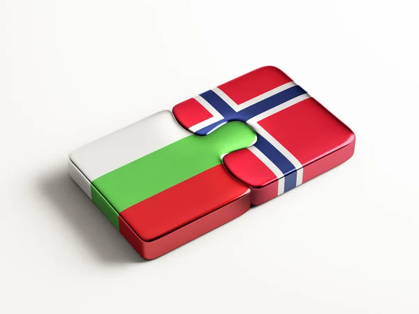 Noruega Bulgaria Puzzle Concepto — Foto de Stock