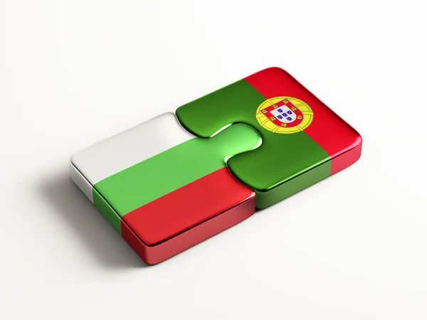 Portugal Bulgaria Puzzle Concepto —  Fotos de Stock