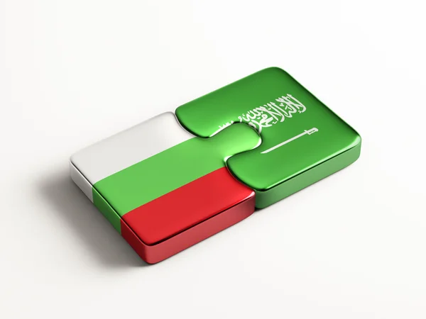 Arabia Saudita Bulgaria Puzzle Concepto —  Fotos de Stock