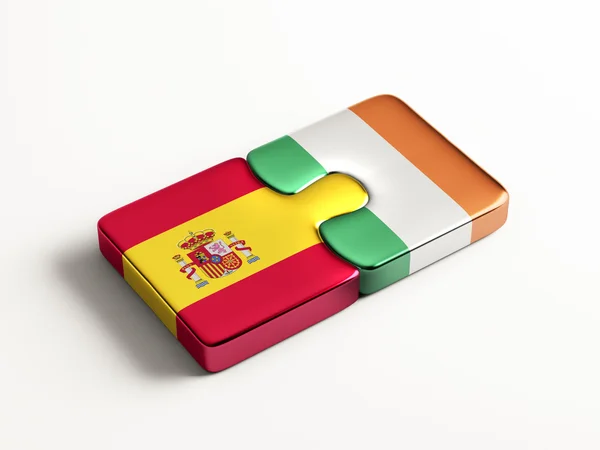 Espanha Irlanda Puzzle Concept — Fotografia de Stock