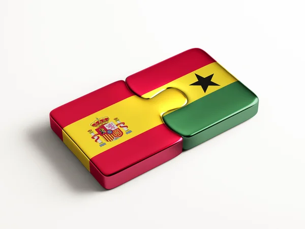 Spanje Ghana puzzel Concept — Stockfoto