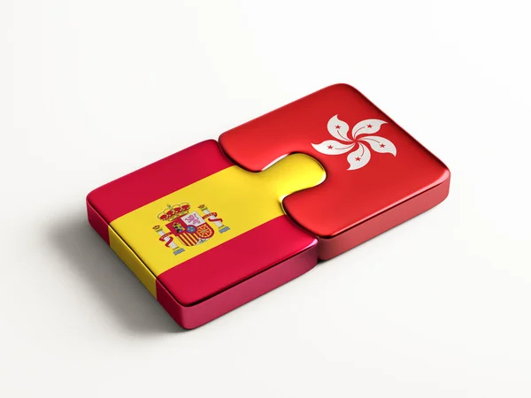 Spagna Concetto di puzzle di Hong Kong — Foto Stock