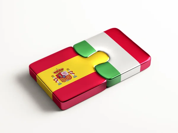 Spain Italy  Puzzle Concept — Stock Photo, Image