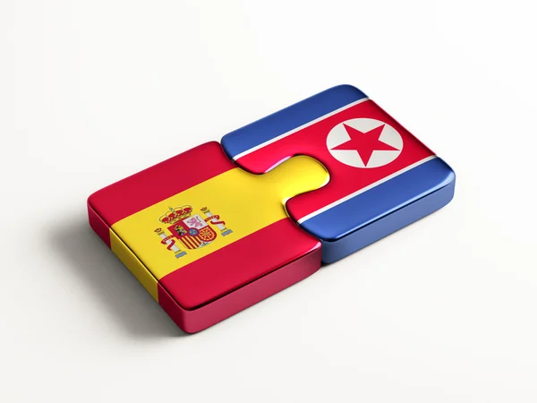 Spagna Corea del Nord Puzzle Concept — Foto Stock