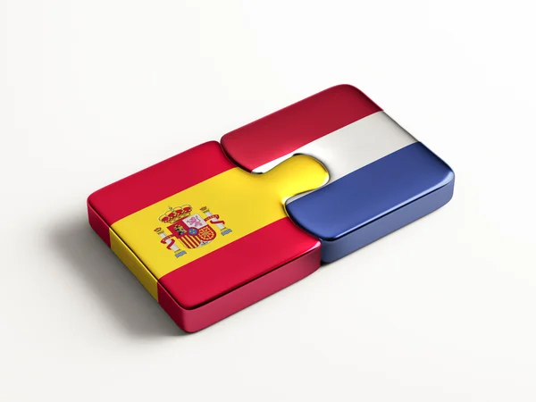 Spain Netherlands  Puzzle Concept — Stock Photo, Image