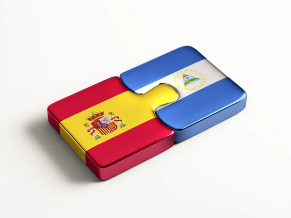 Spagna Nicaragua Puzzle Concept — Foto Stock