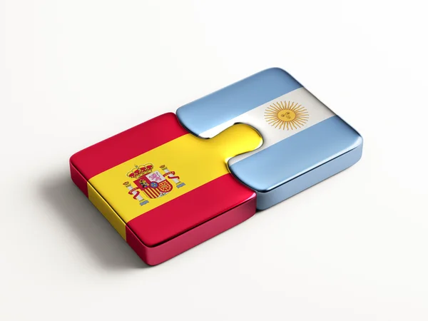 Spain Argentina  Puzzle Concept — Stock Photo, Image