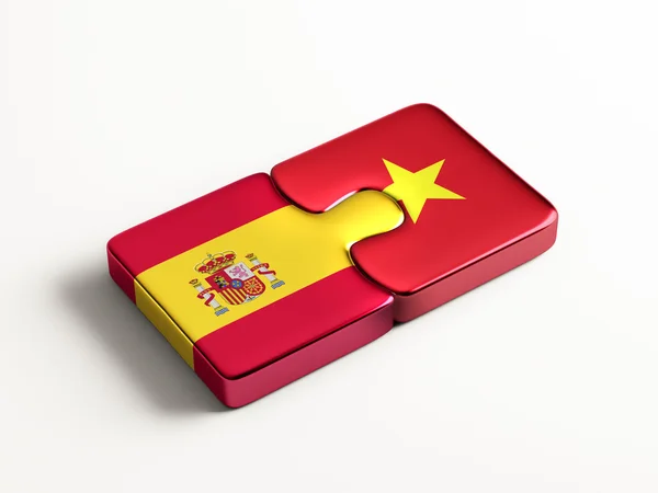 Vietnam España Puzzle Concepto —  Fotos de Stock