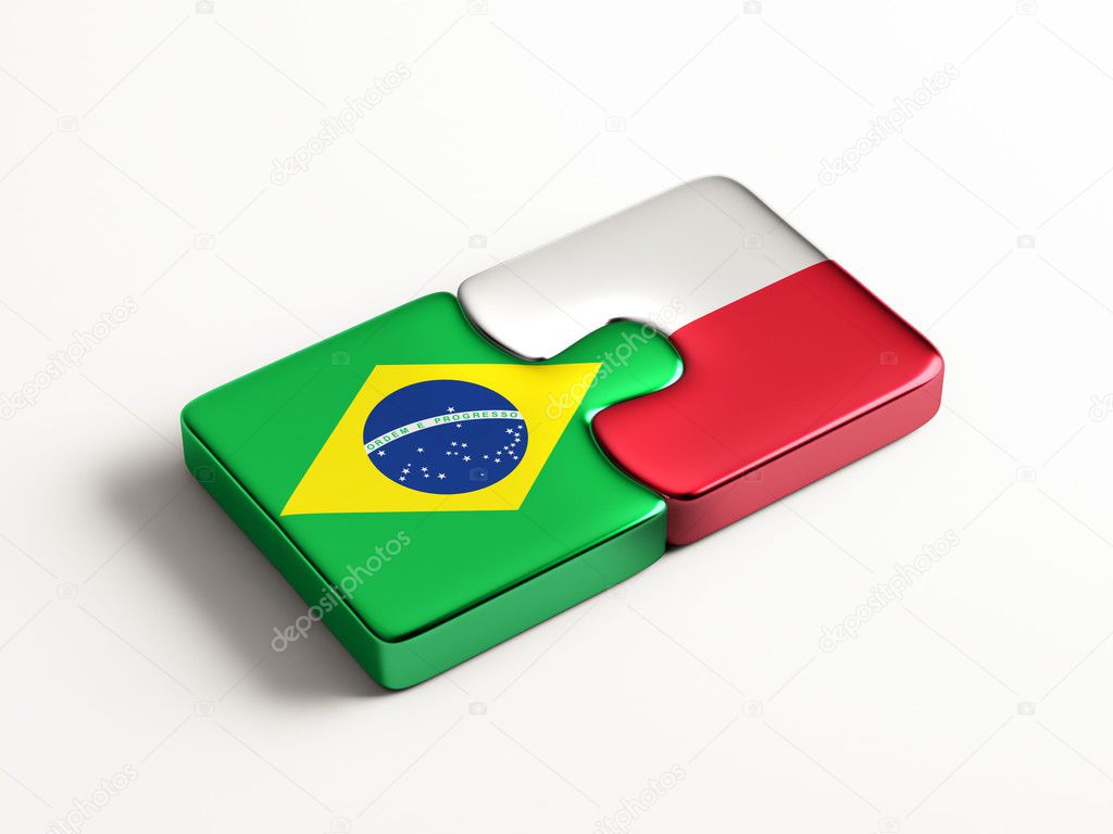 Poland Brazil  Puzzle Concept