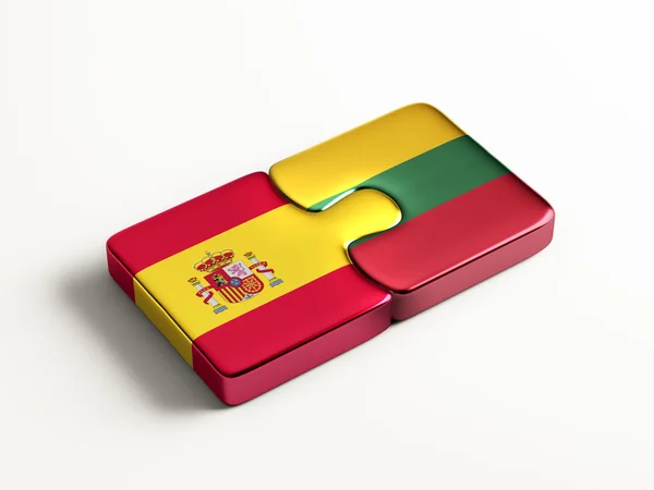 リトアニア スペイン パズル コンセプト — ストック写真