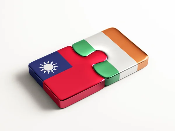 Taiwan Irlanda Puzzle Concepto — Foto de Stock