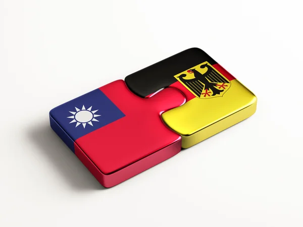 Taiwan Duitsland puzzel Concept — Stockfoto