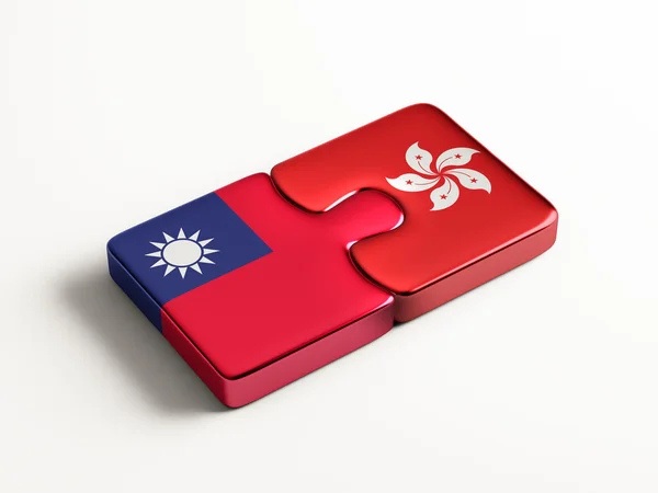 Taiwán Hong Kong Puzzle Concept —  Fotos de Stock