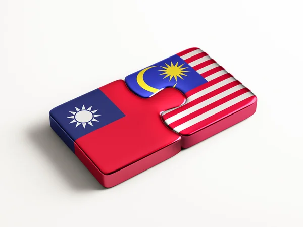 Taiwan malaysia puzzle-konzept — Stockfoto